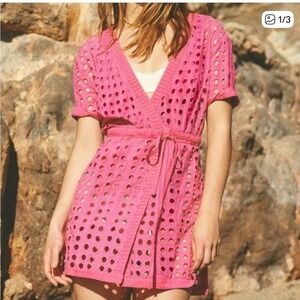 Solid & Striped The Sarah Dress Hibiscus Pink Large